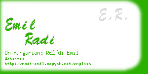 emil radi business card